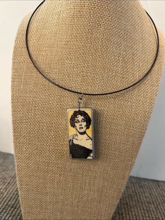 Artisan Jewelry - Domino choker necklace NEW Tim curry Rocky horror picture show art, pips on back